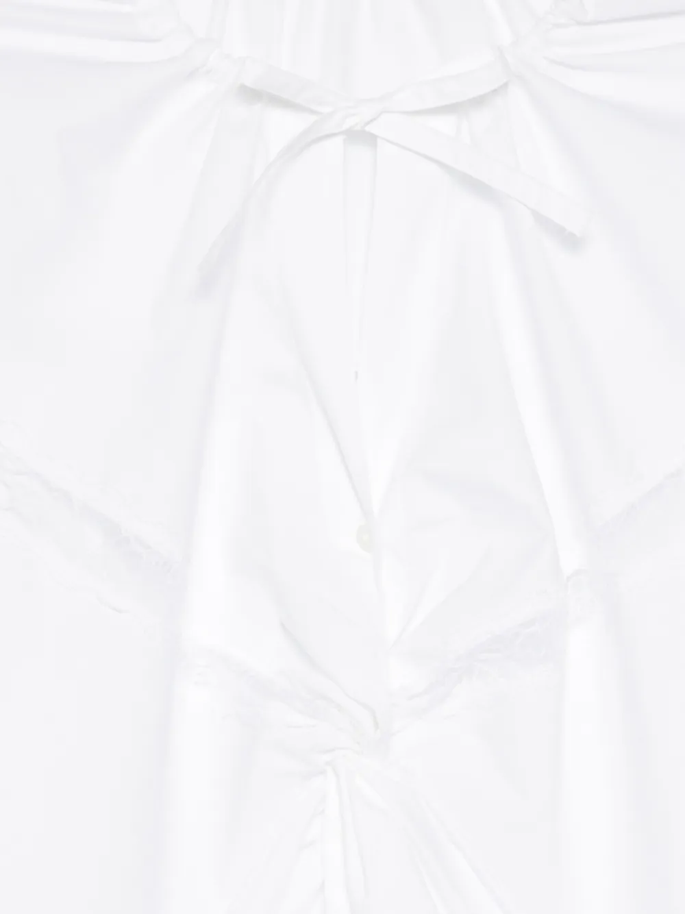  Jnby Lace Drape Blouse - White 