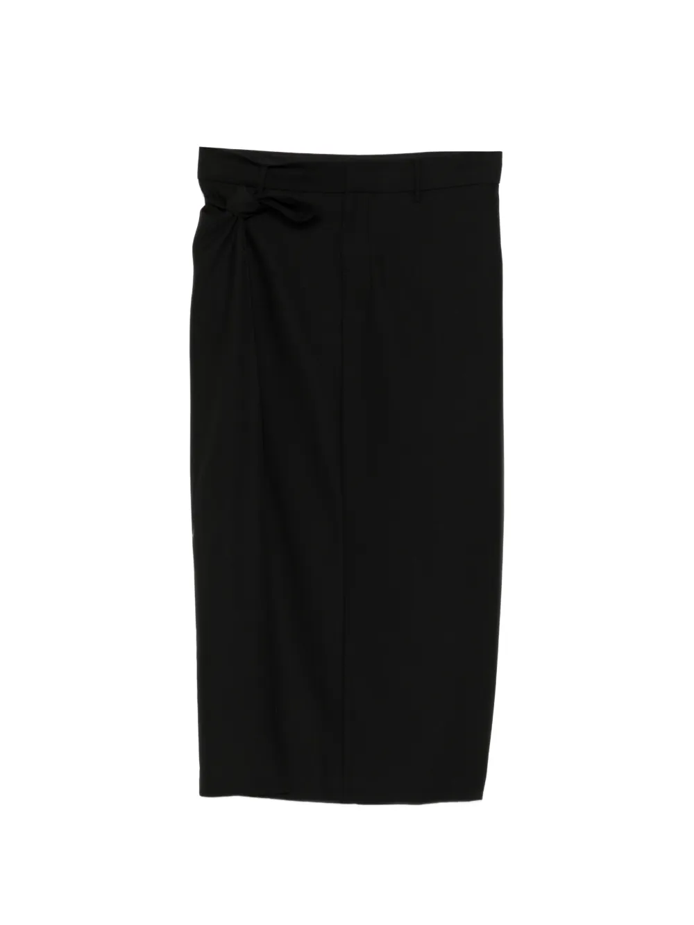 LESS Gonna midi in lana - Nero