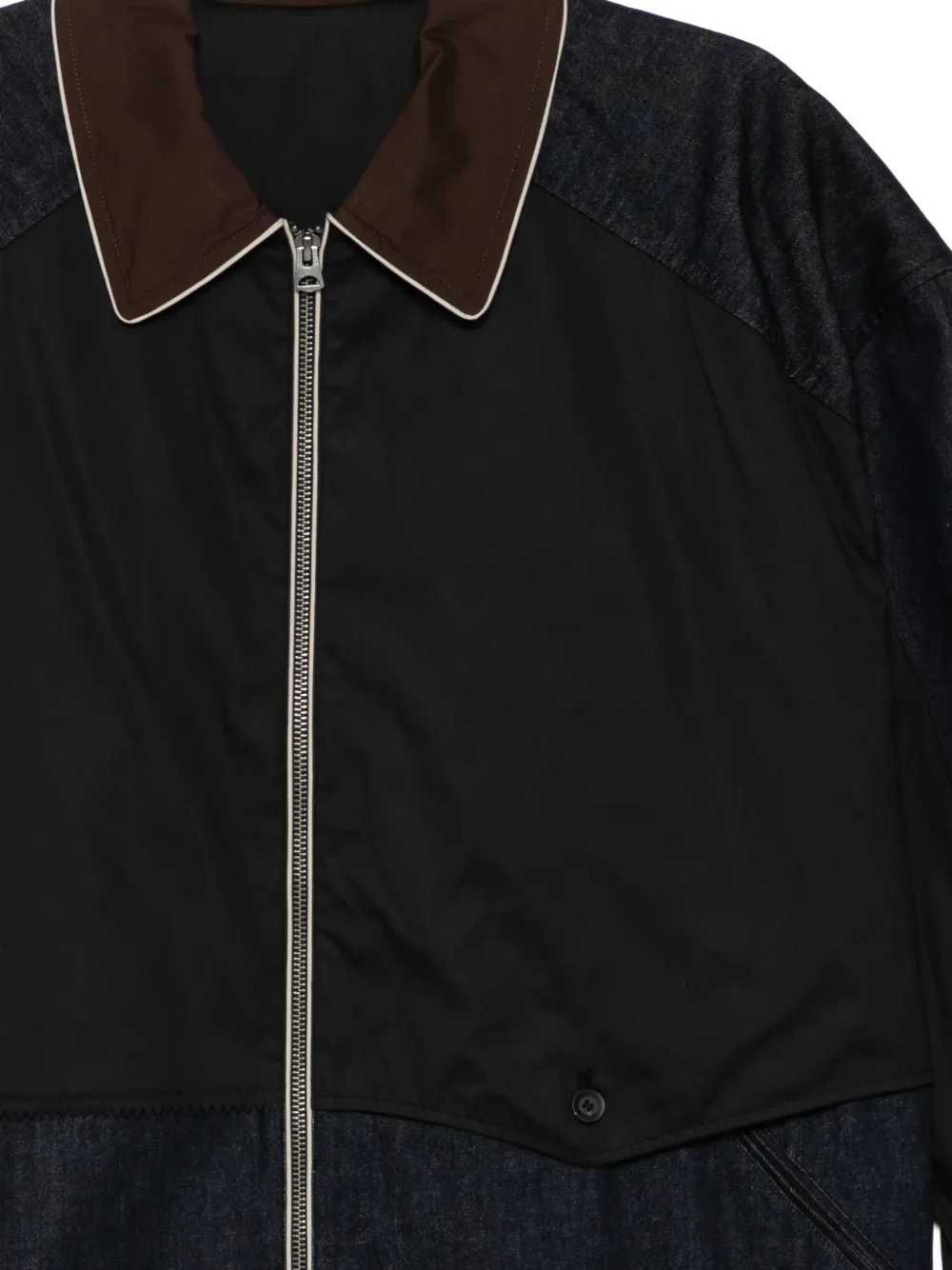  Croquis Colour-block Jacket - Black 