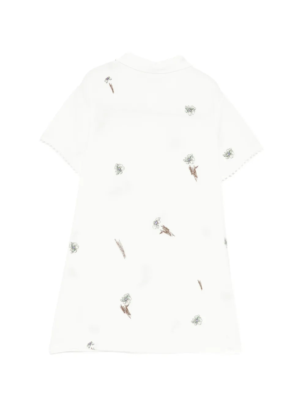 jnby by JNBY Jurk met bloemenprint en korte mouwen Wit