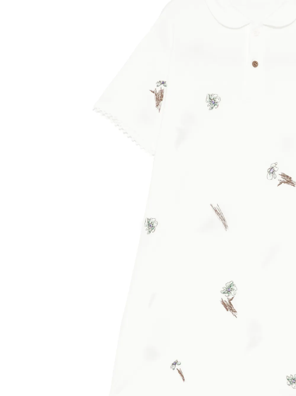 jnby by JNBY Jurk met bloemenprint en korte mouwen Wit