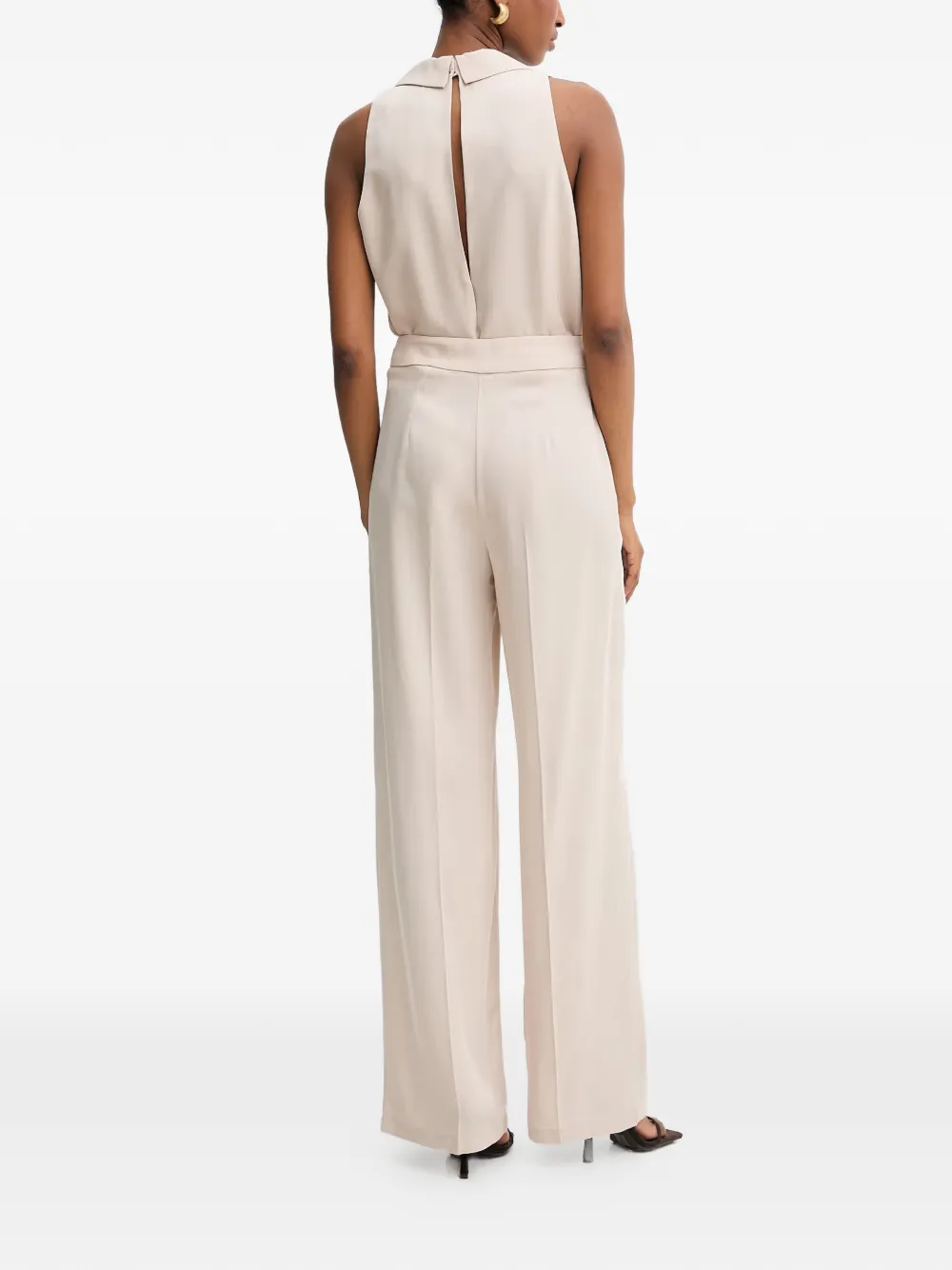 SIMONA CORSELLINI Jumpsuit met V-hals Beige