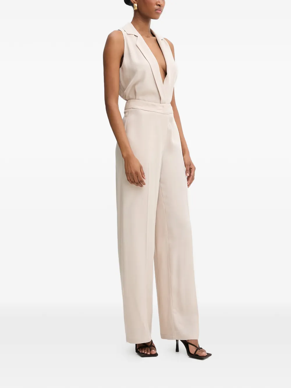  Simona Corsellini V-neck Jumpsuit - Neutrals 