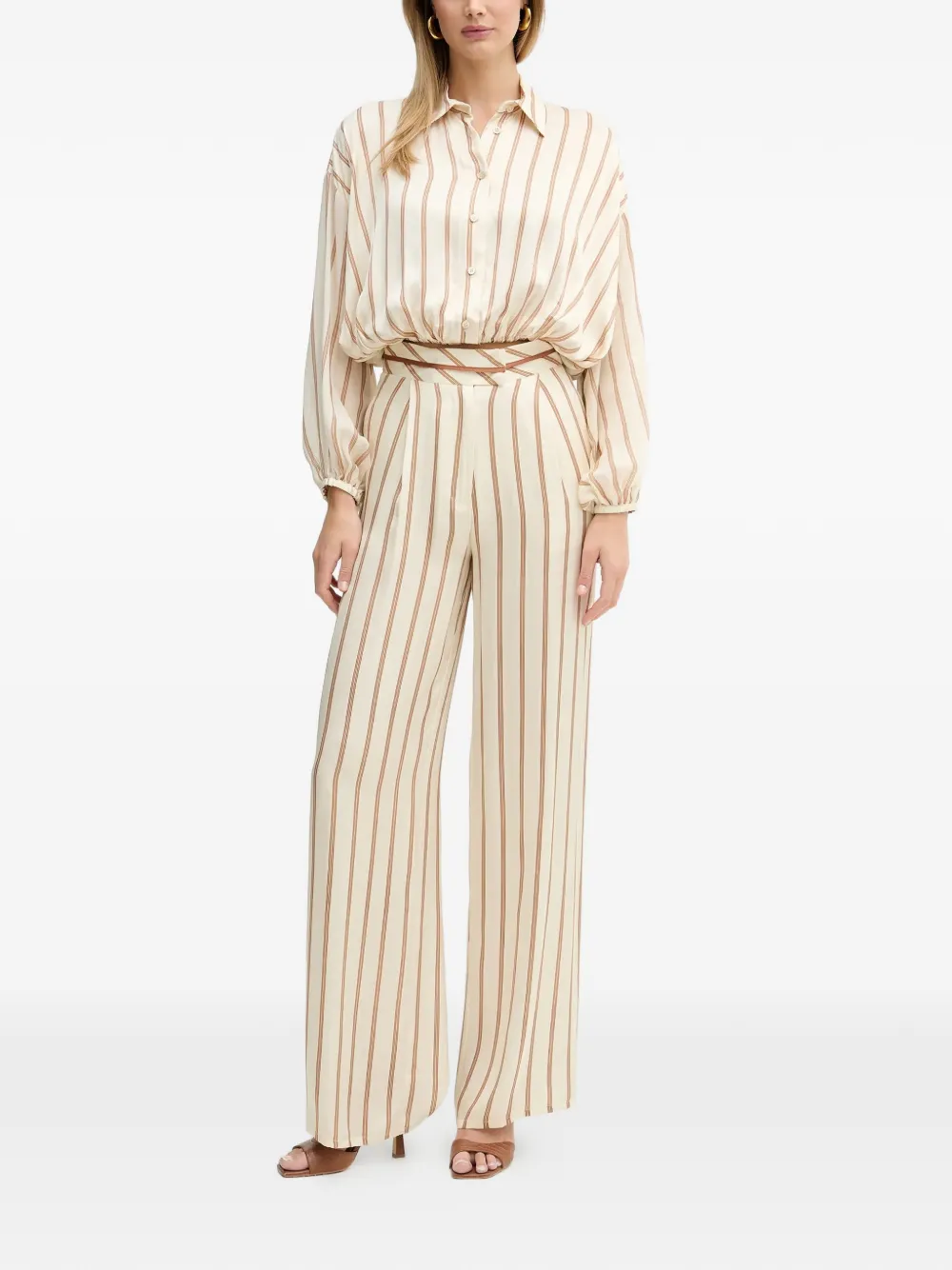  Simona Corsellini Striped-pattern Shirt - Neutrals 
