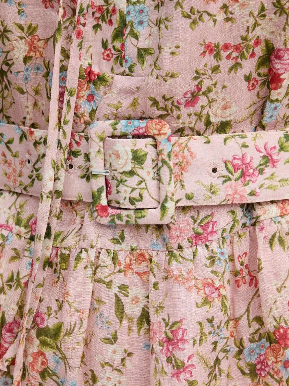 Silvian Heach Mini-jurk met bloemenprint en ceintuur Roze
