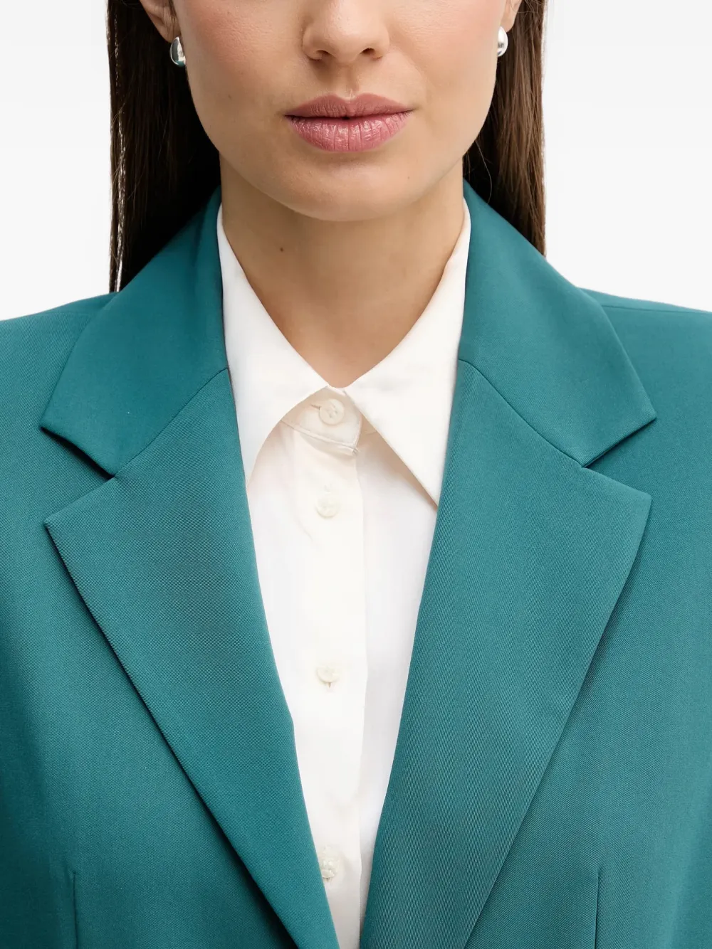 Sisley Blazer met enkele rij knopen Groen