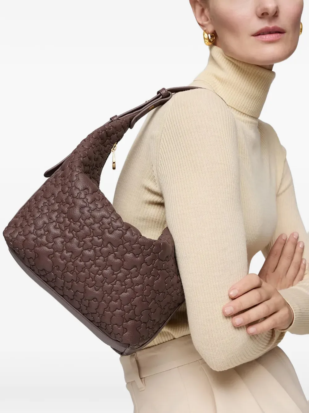 Flower-Pattern Adjustable Cross Body Bag