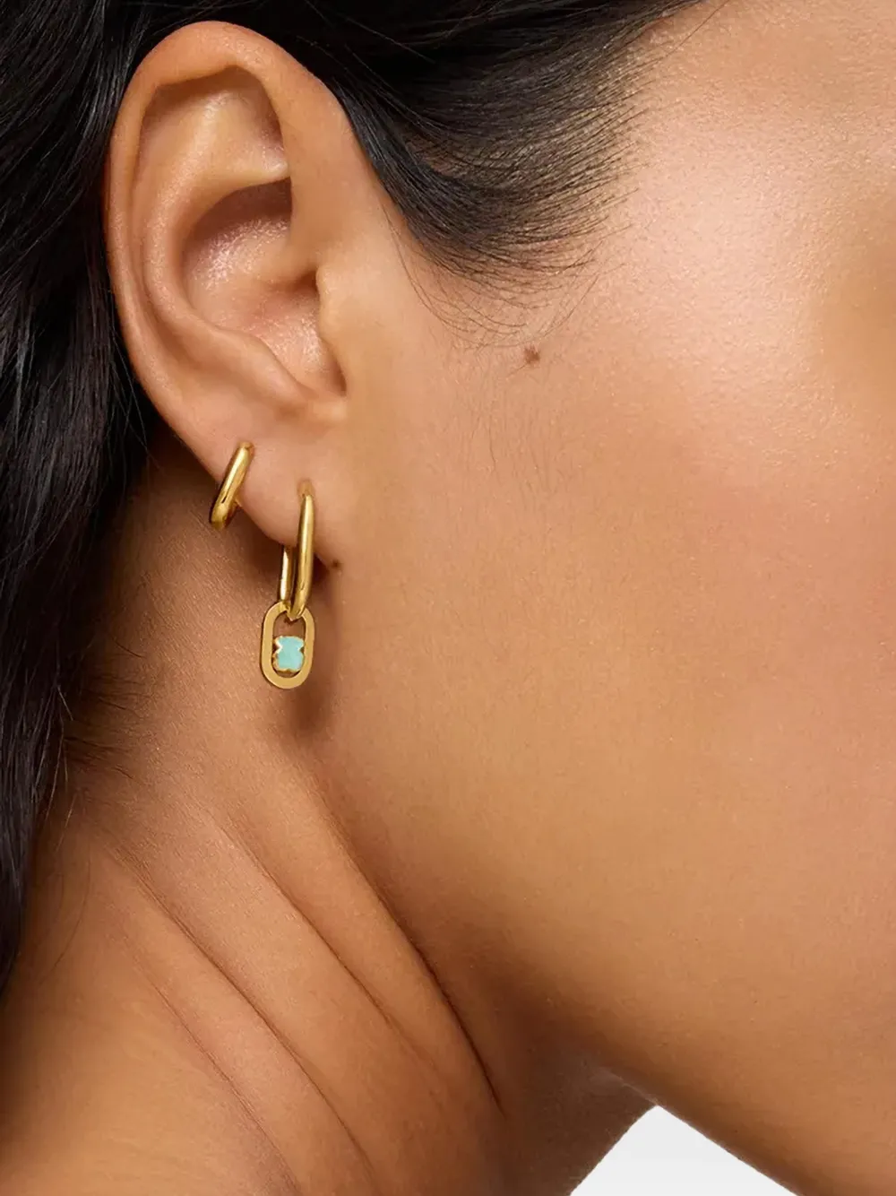  Tous Camille Pendant Drop Earrings - Gold 