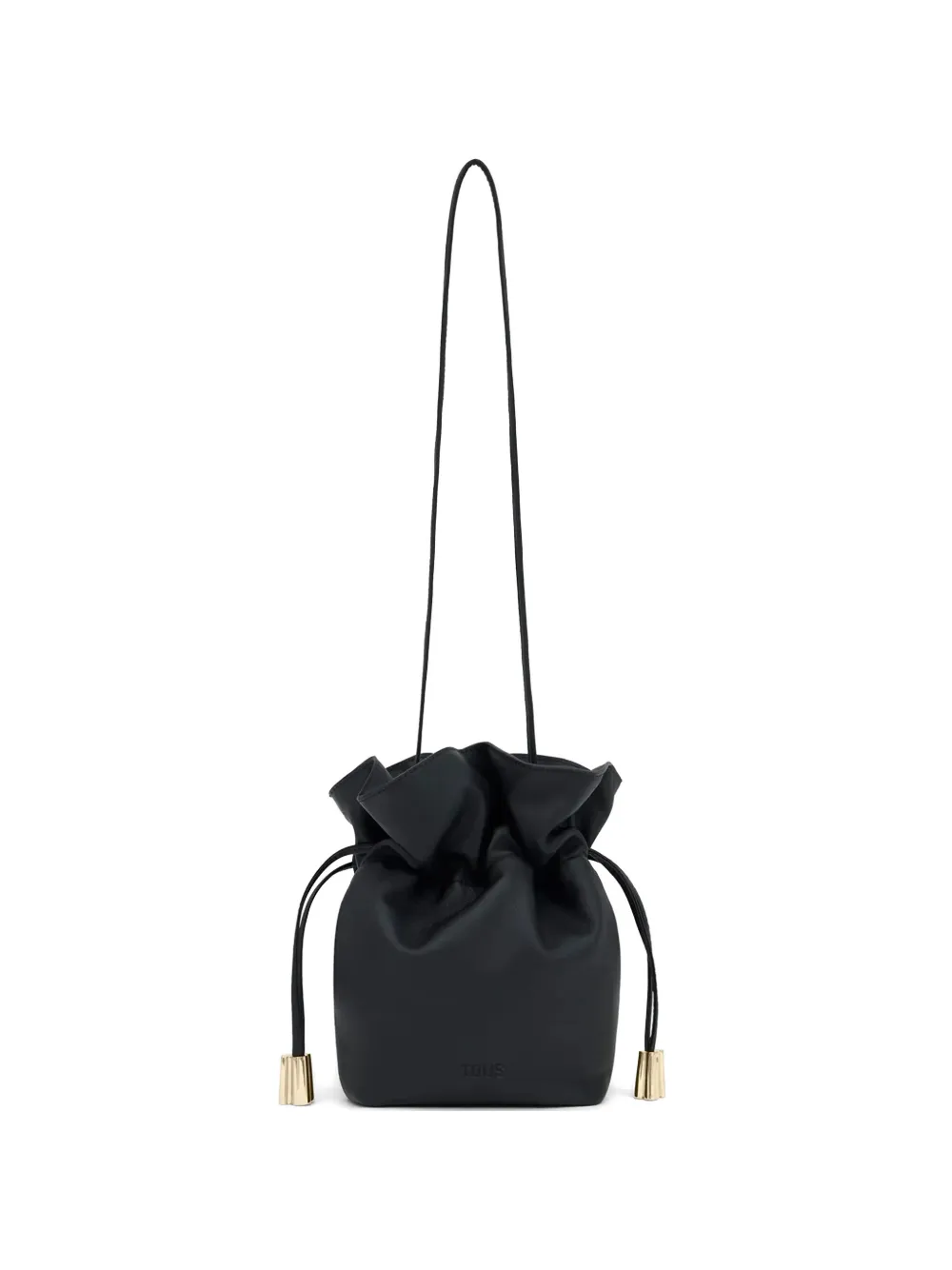 TOUS ruffled drawstring bucket bag - Nero