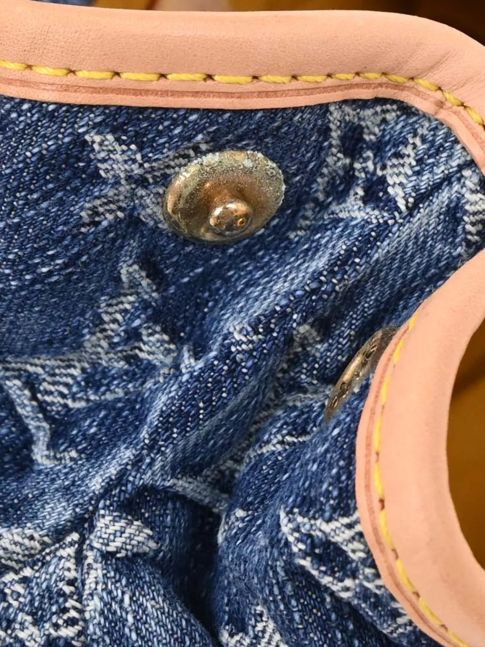 2005 Denim Pleaty Monogram Tote Bag