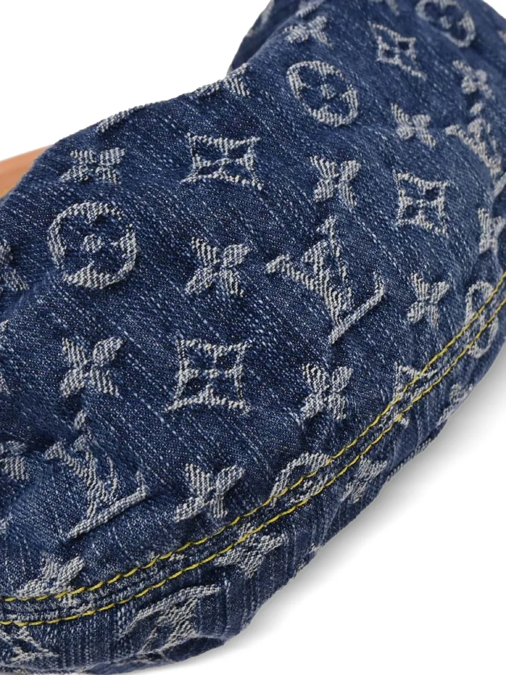 2005 Denim Pleaty Monogram Tote Bag