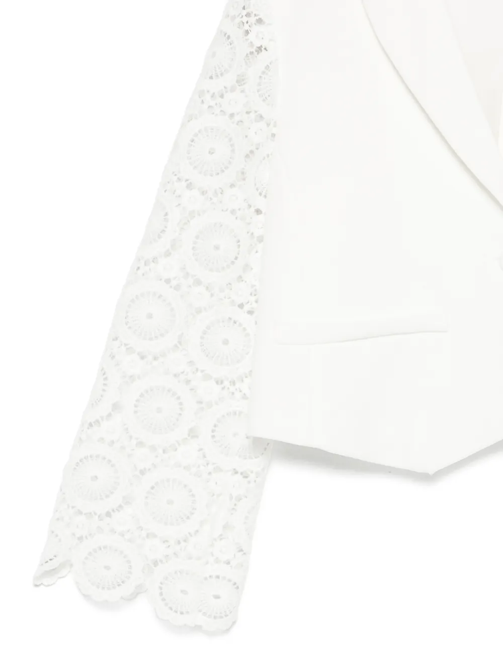TWINSET Kids Jack met kanten mouwen Wit