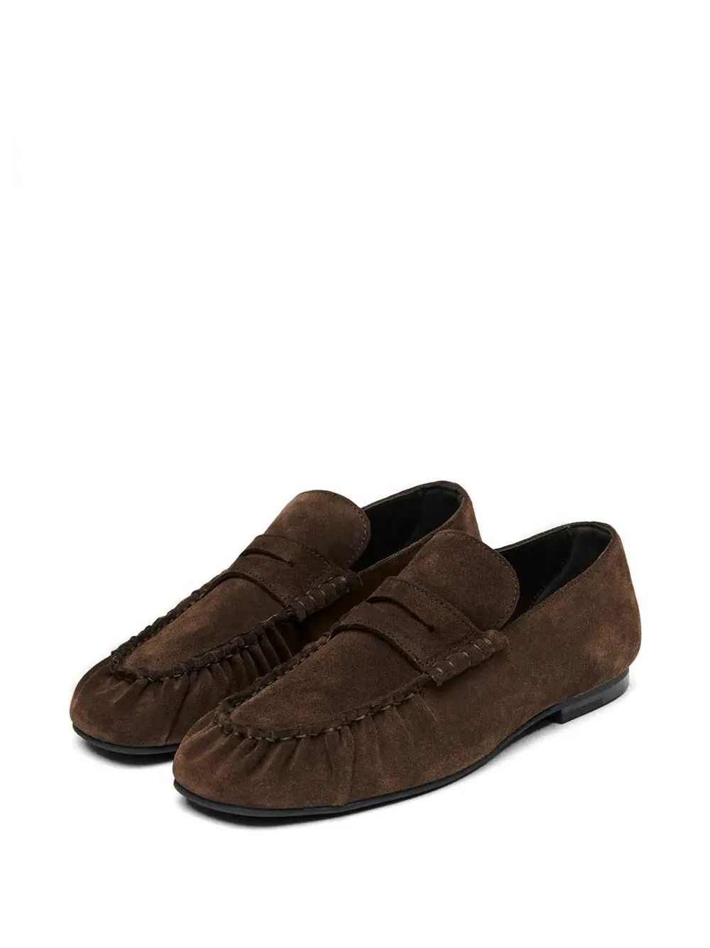 ALOHAS Aven loafers met ruches Bruin