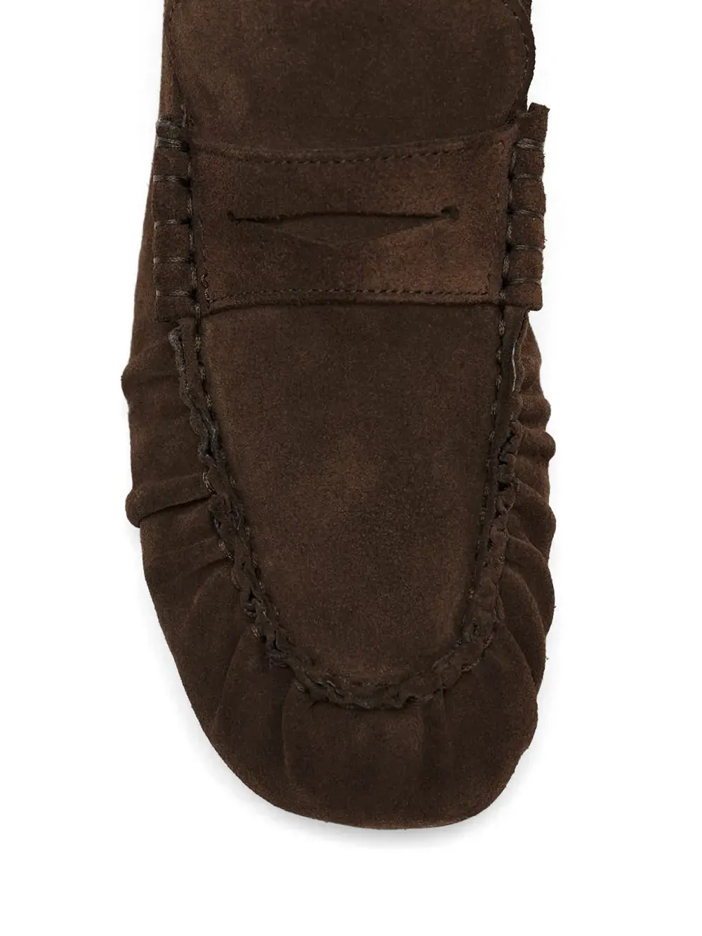 ALOHAS Aven loafers met ruches Bruin