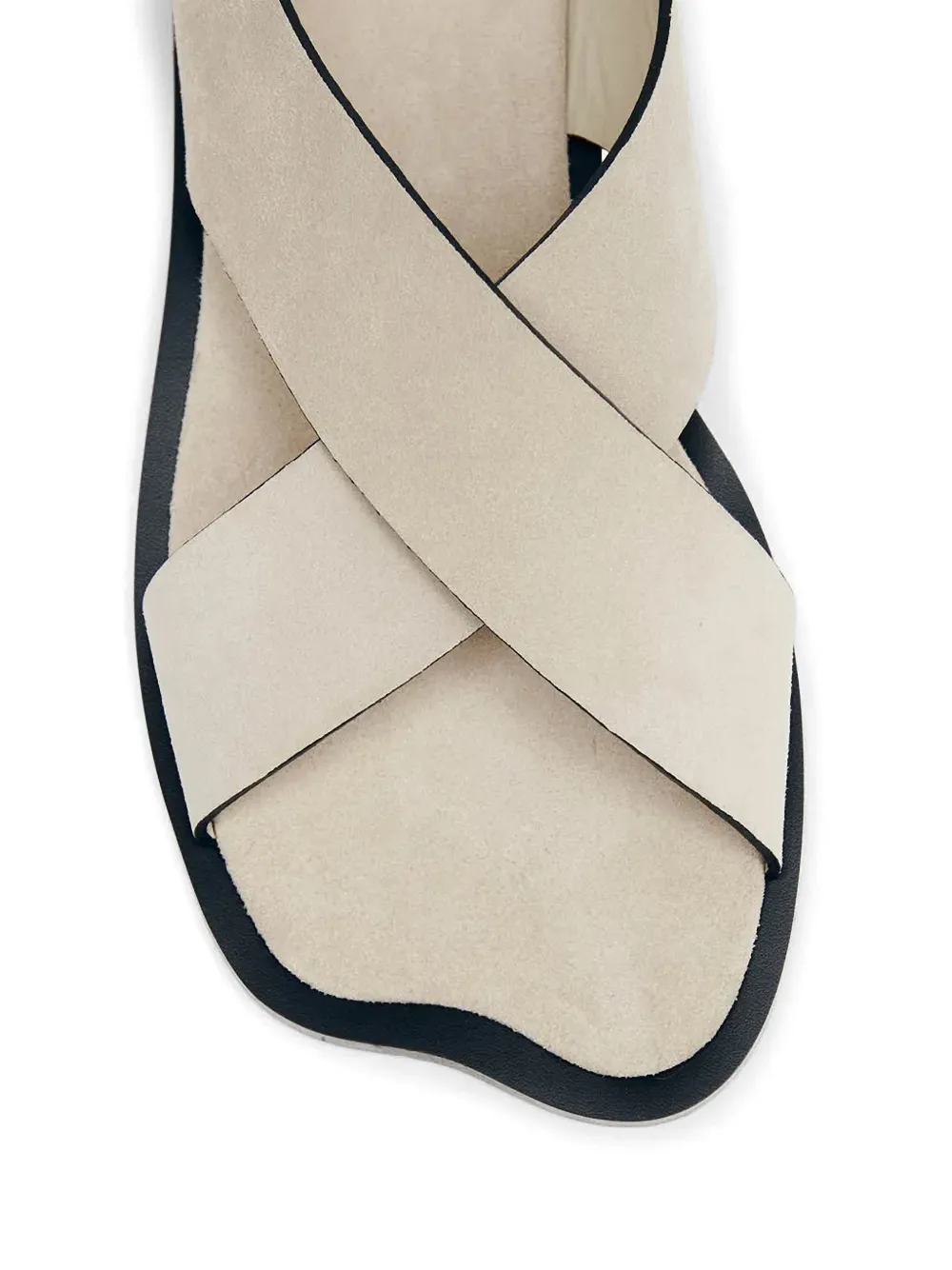 ALOHAS Sandalen met gekruiste bandjes en gesp Beige