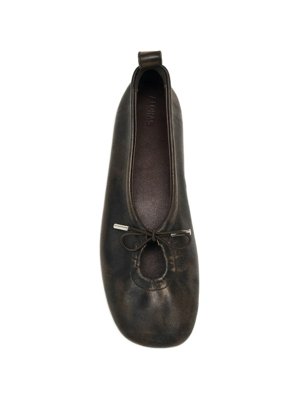 ALOHAS Rosalind ballerina's met strikdetail Bruin