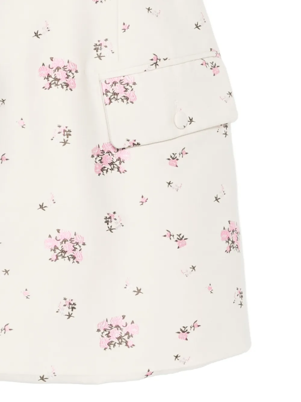  Baum Und Pferdgarten Amayah Floral-print Pocket Mini Dress - Neutrals 
