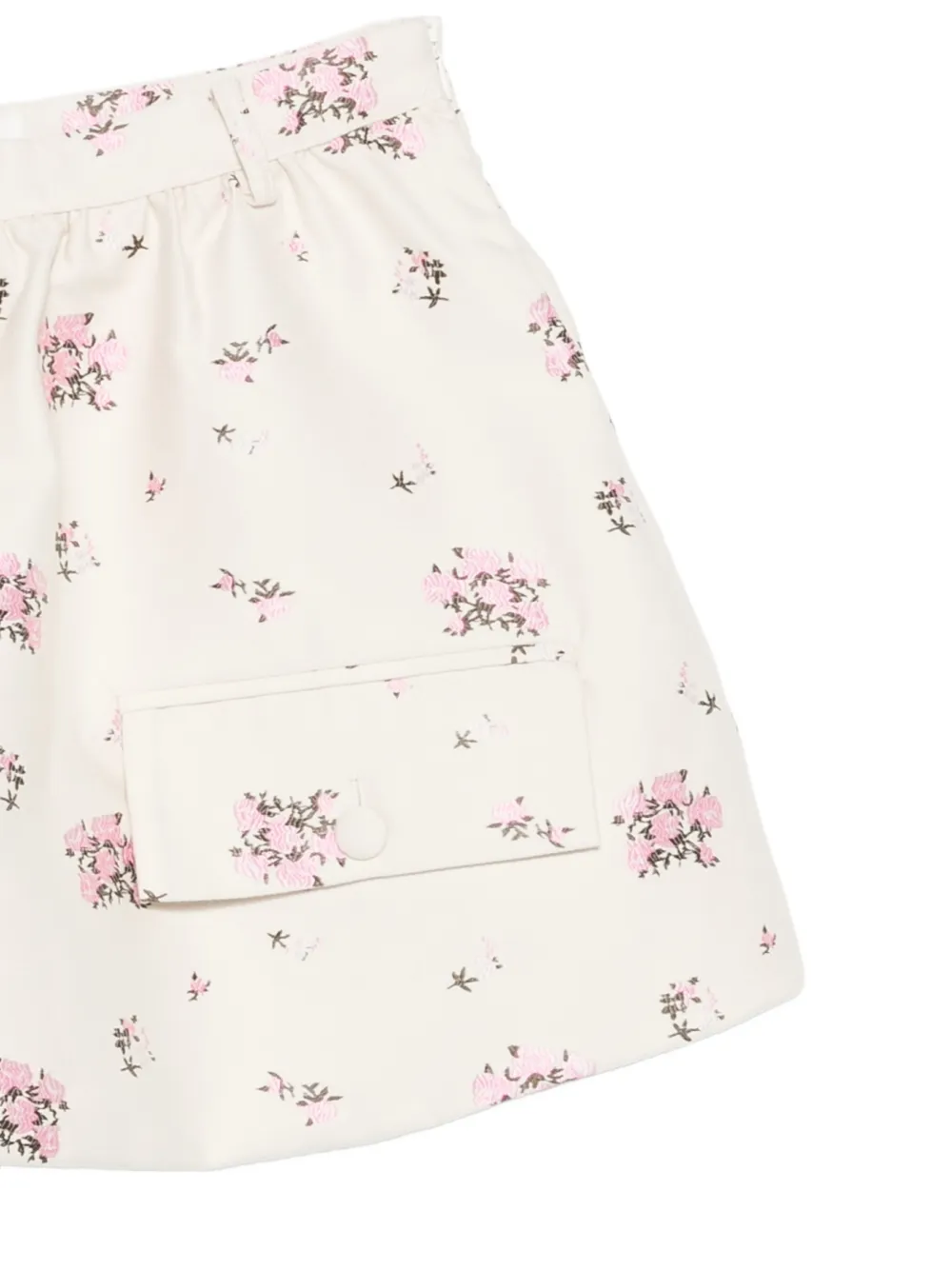  Baum Und Pferdgarten Samaya Floral Flap-pocket Mini Skirt - Neutrals 