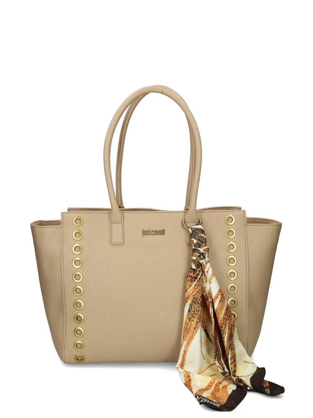 Just Cavalli eyelet scarf tote bag - Toni neutri