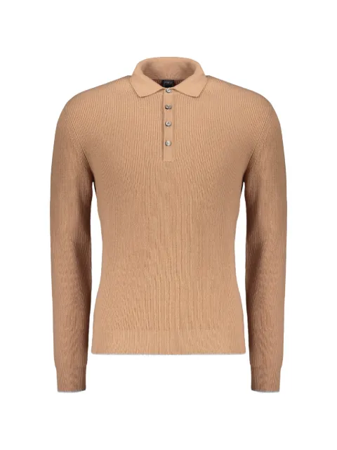 Fedeli ribbed-knit polo shirt