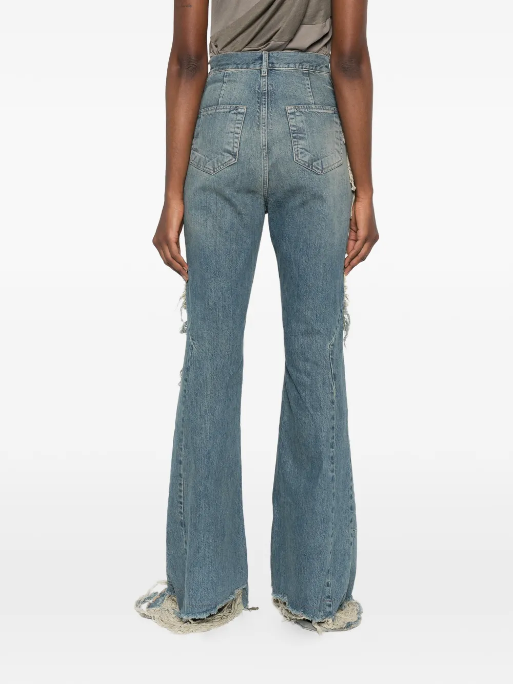 Rick Owens DRKSHDW Gerafelde jeans Blauw