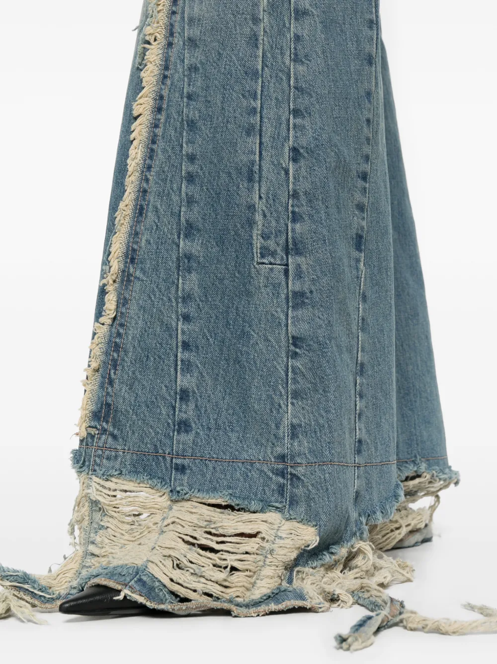 Rick Owens DRKSHDW Gerafelde jeans Blauw