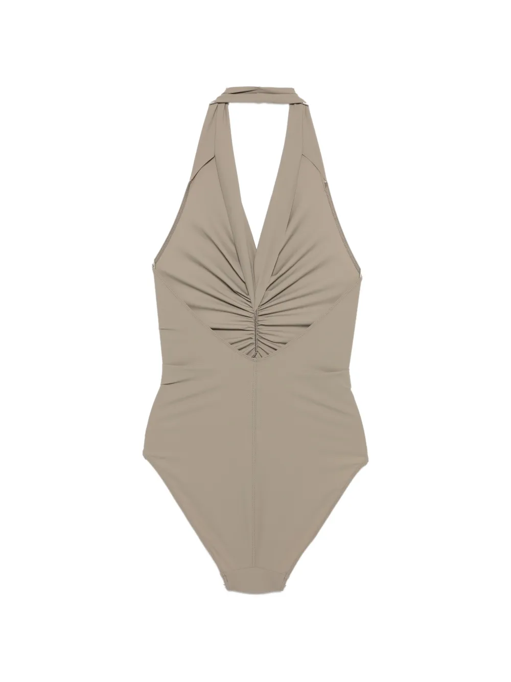  Rick Owens Draped Halterneck Swimsuit - Neutrals 