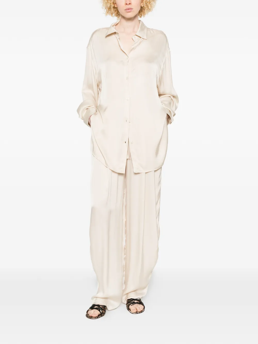  The Andamane Wendela Trousers And Shirt Set - Neutrals 