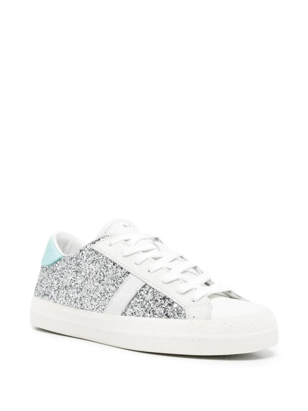 D.A.T.E. Hill Low sneakers met glitter Zilver
