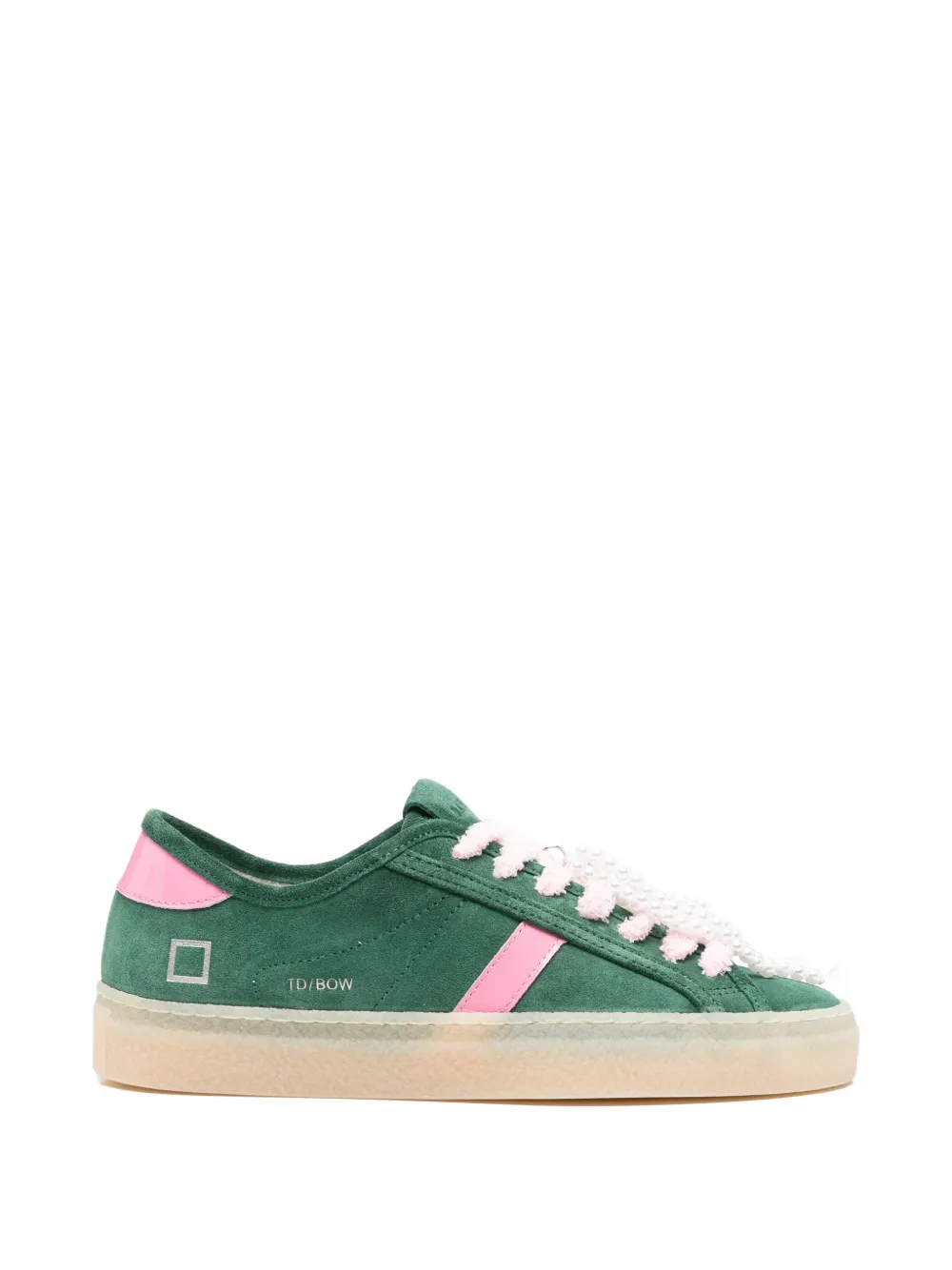 D.A.T.E. Tender sneakers met strik Groen