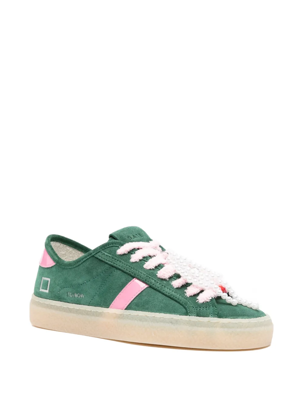D.A.T.E. Tender sneakers met strik Groen