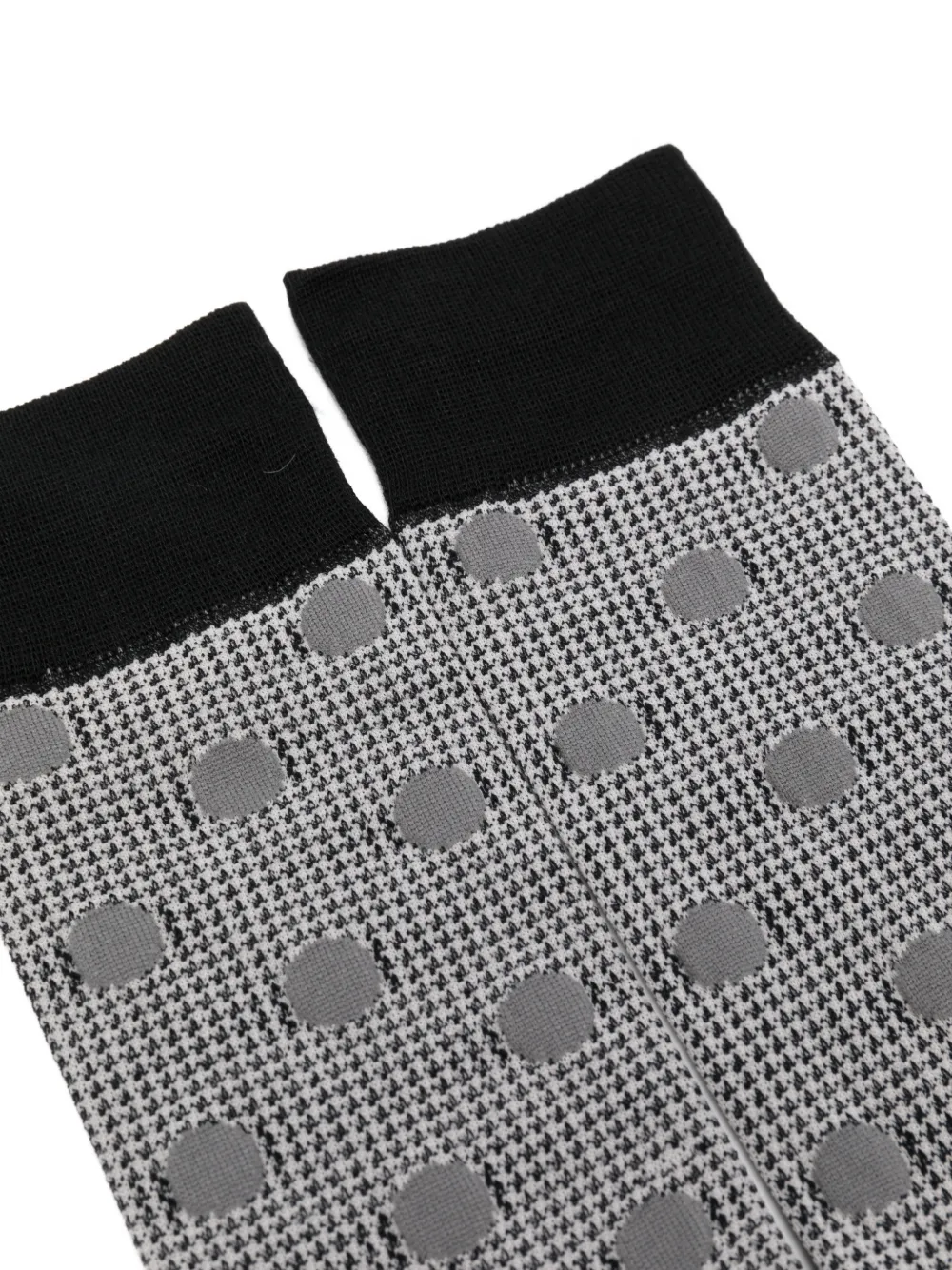  Yohji Yamamoto Houndstooth-pattern Socks - Grey 