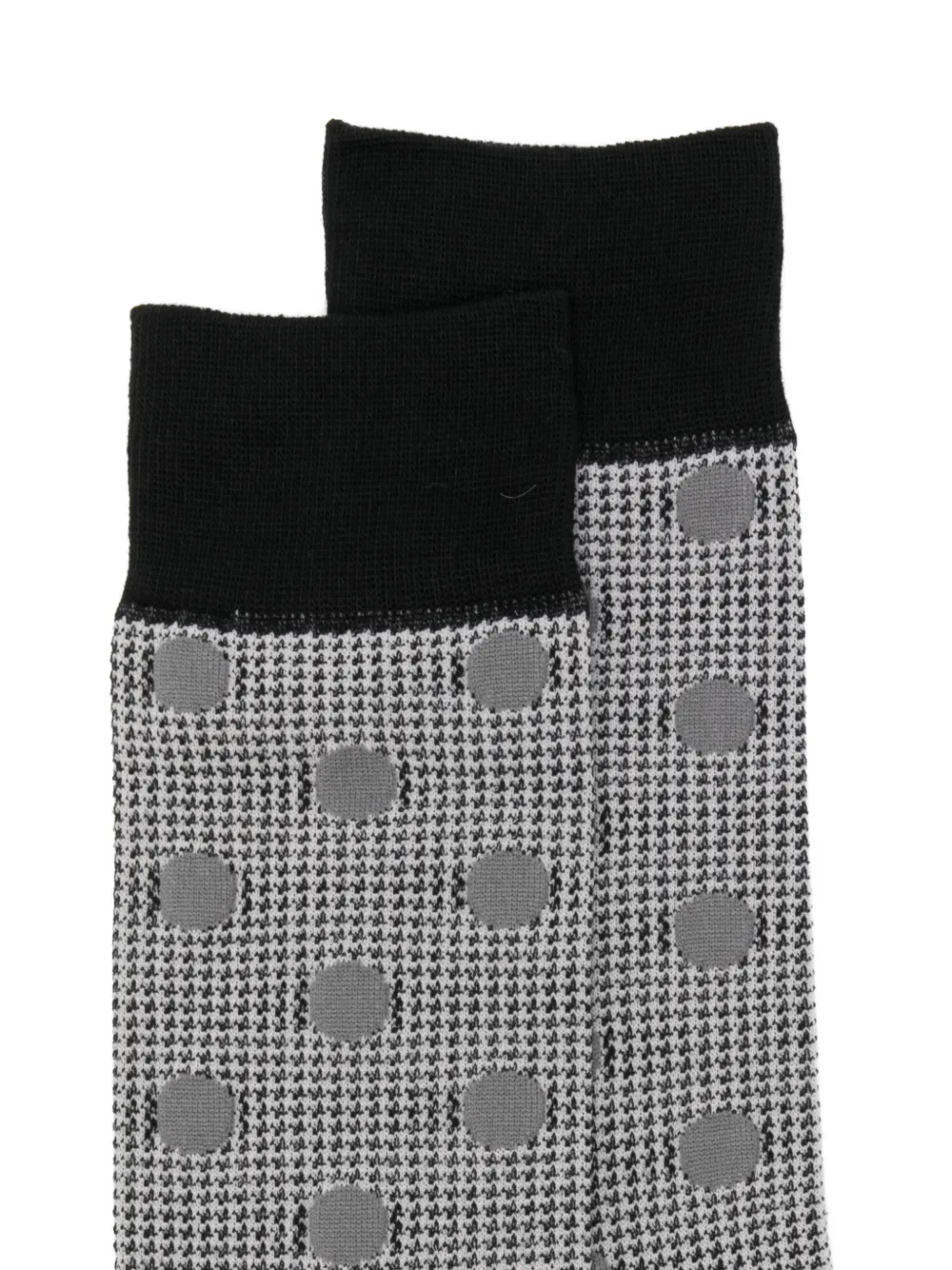  Yohji Yamamoto Houndstooth-pattern Socks - Grey 