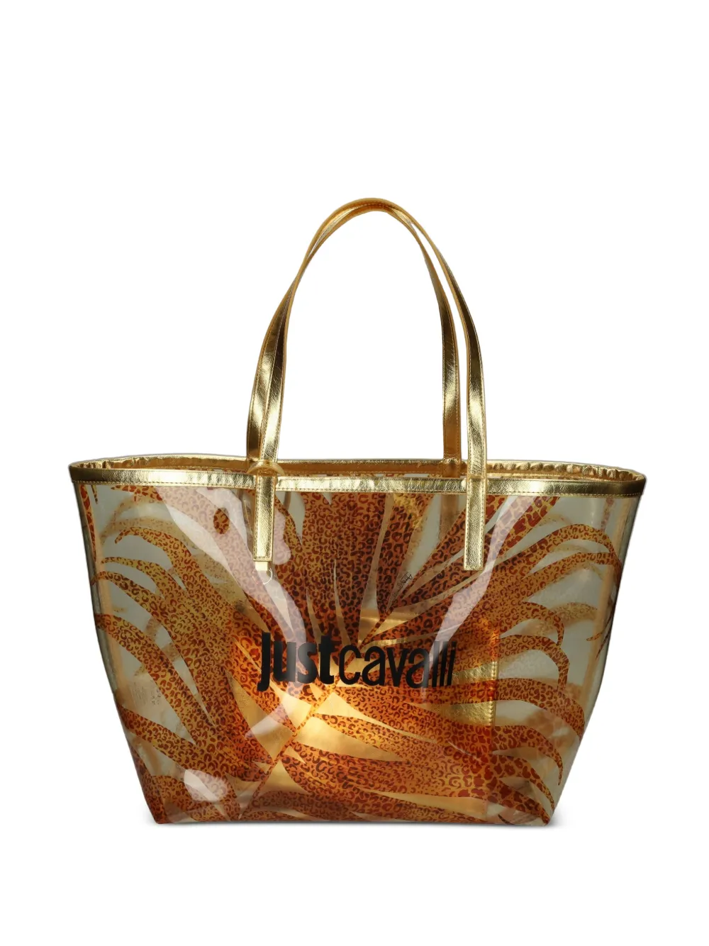 Just Cavalli palm-print tote bag - Marrone