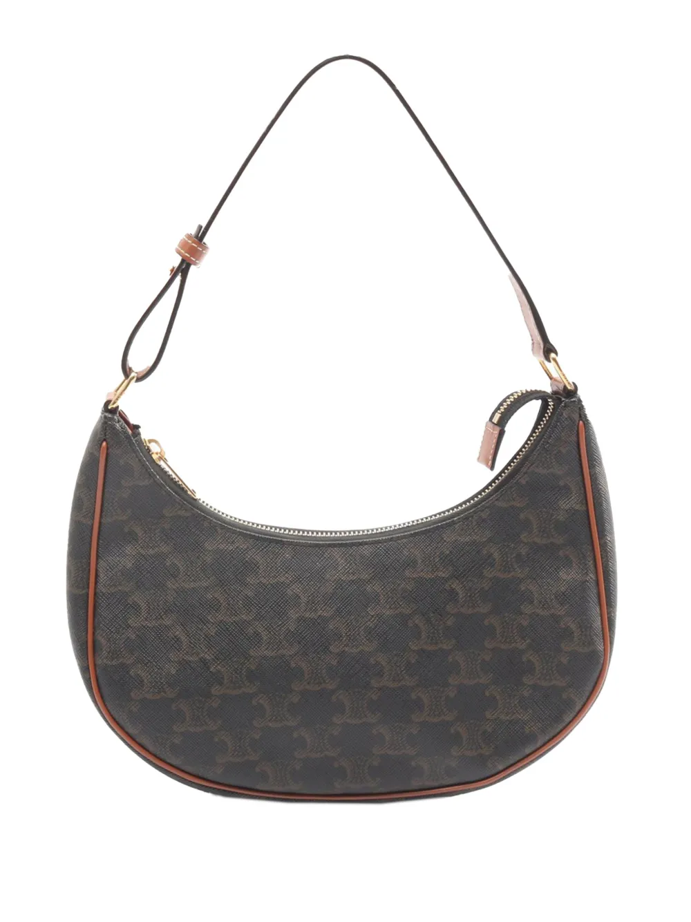 Celine Pre-Owned 2020 Triomphe Coated Canvas Ava shoulder bag - Nero