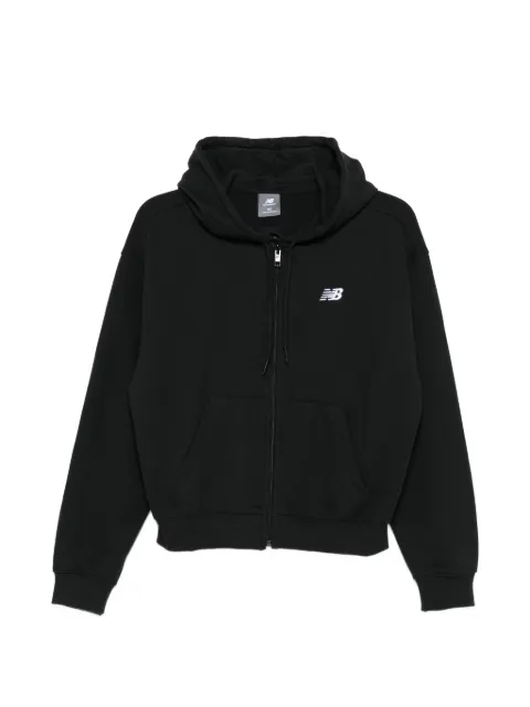 New Balance logo-zipped hoodie
