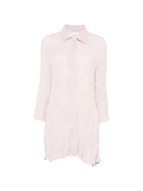 Gongdid Design pleated mini shirt dress