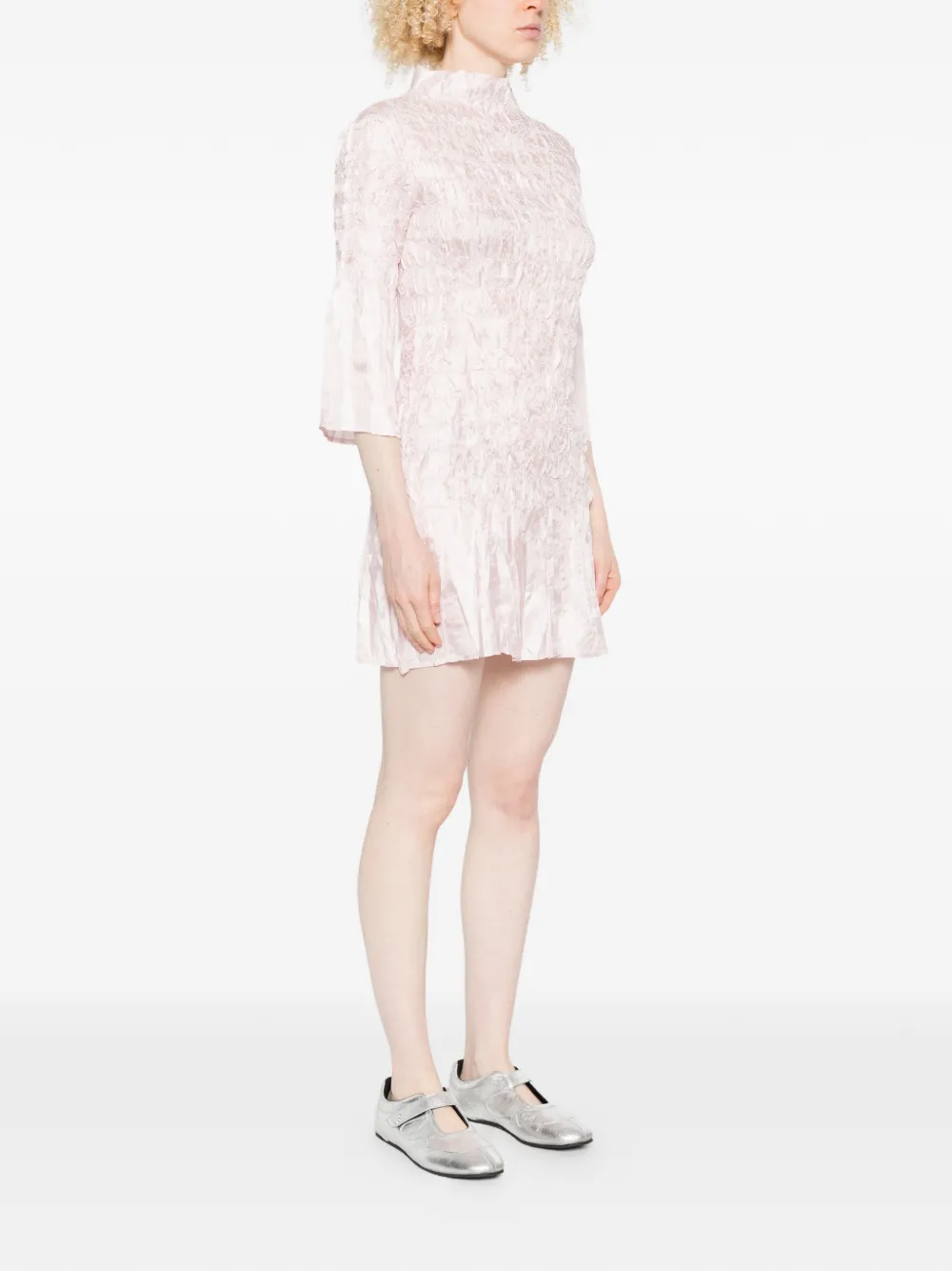  Gongdid Design Ruffled Dress - Pink 