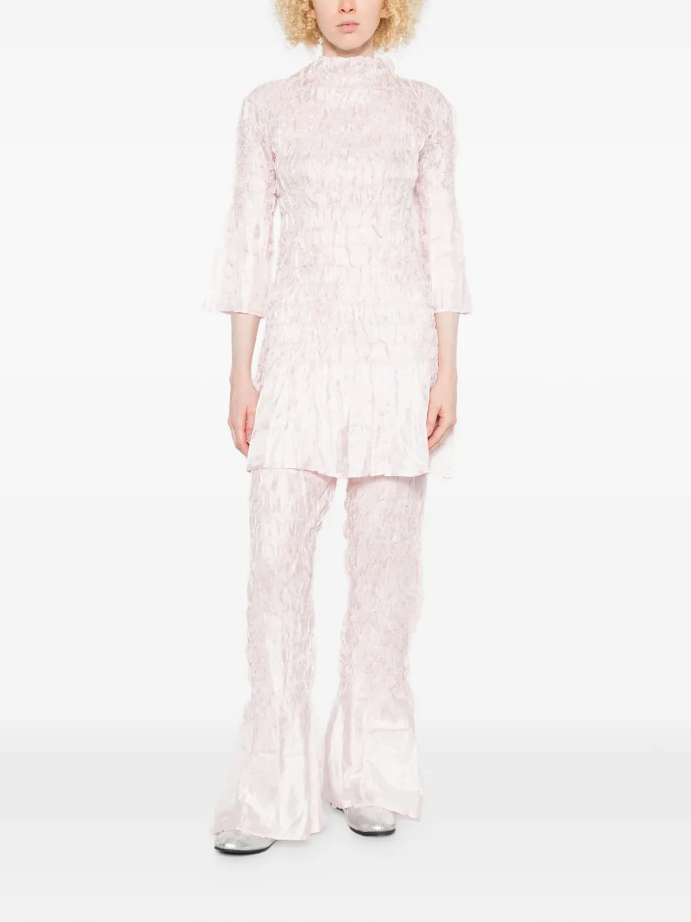  Gongdid Design Ruffled Dress - Pink 