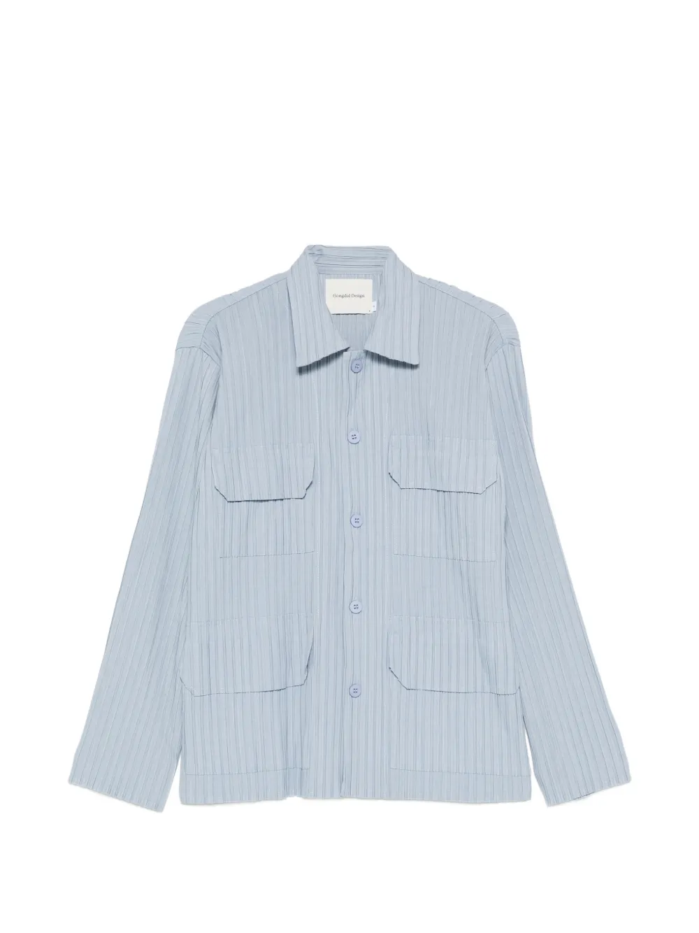 Gongdid Design pleated pocket shirt - Blu