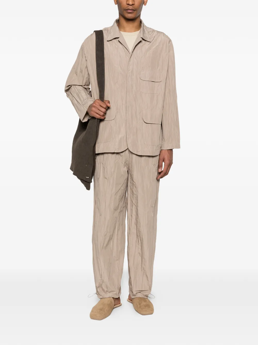  Gongdid Design Elasticated-waistband Trousers - Neutrals 
