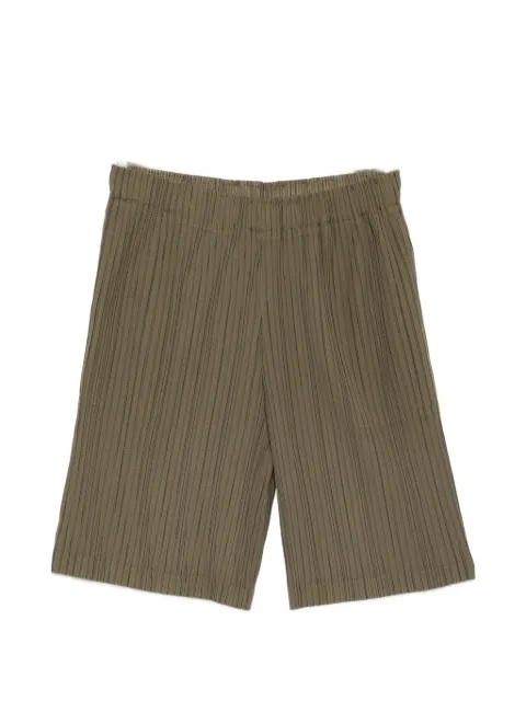 Gongdid Design pleated elasticated track shorts