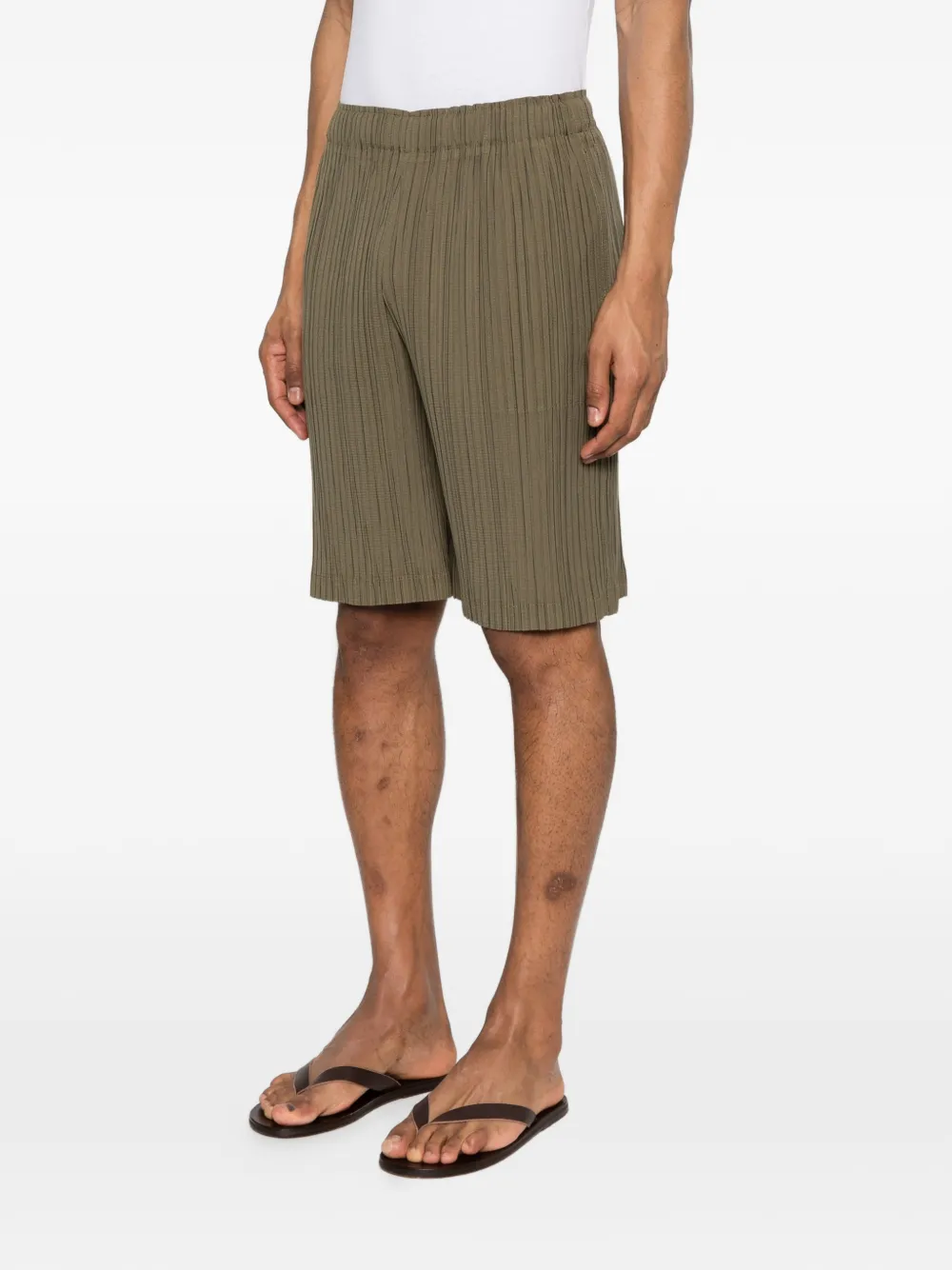 Pleated Elasticated Track Shorts