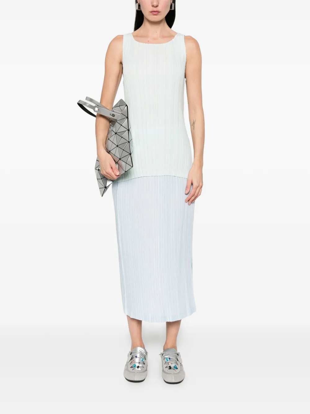  Gongdid Design Pleated Tank Top - Green 