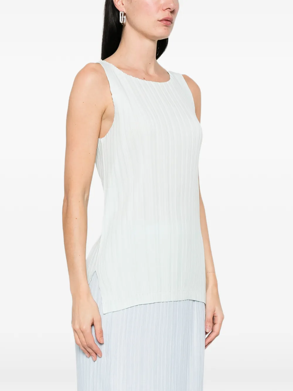  Gongdid Design Pleated Tank Top - Green 
