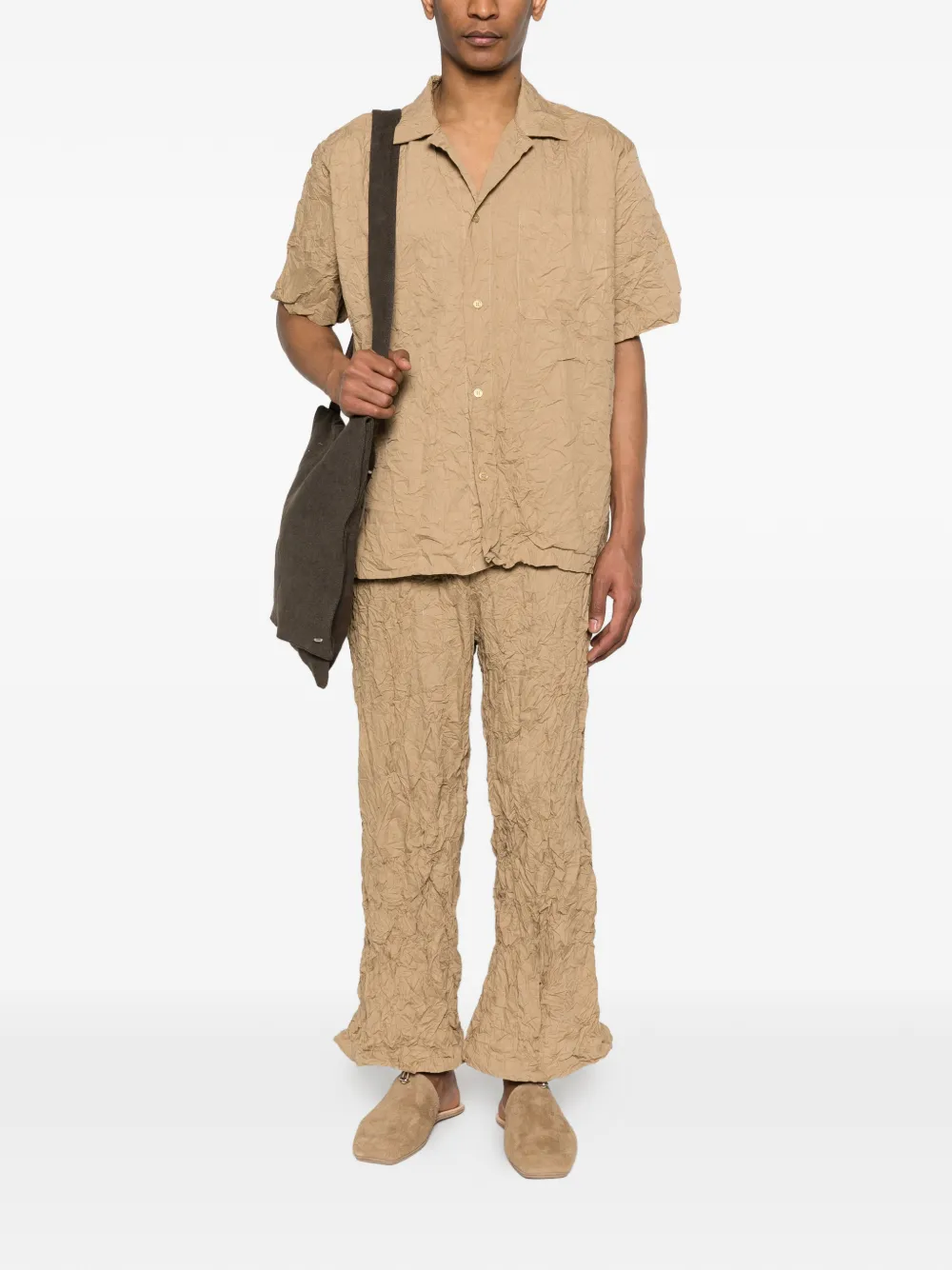  Gongdid Design Chest-pocket Shirt - Brown 