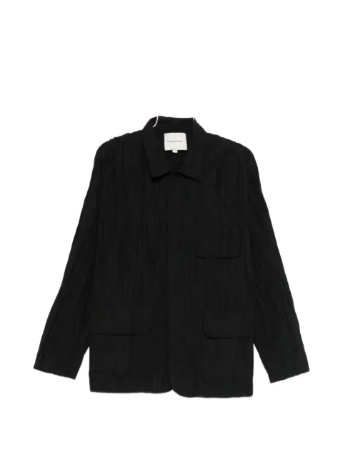 Gongdid Design textured pocketed shirt jacket