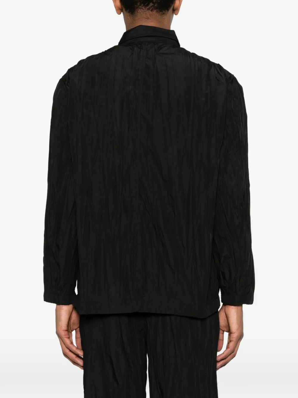 Textured Pocketed Shirt Jacket