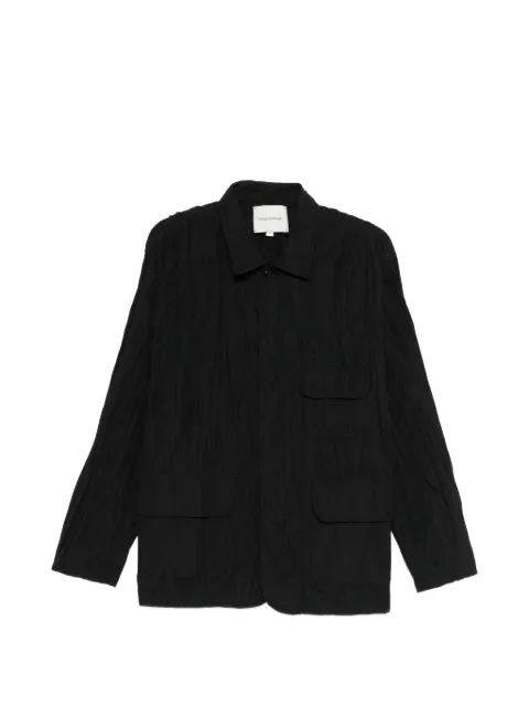 Gongdid Design textured pocketed shirt jacket