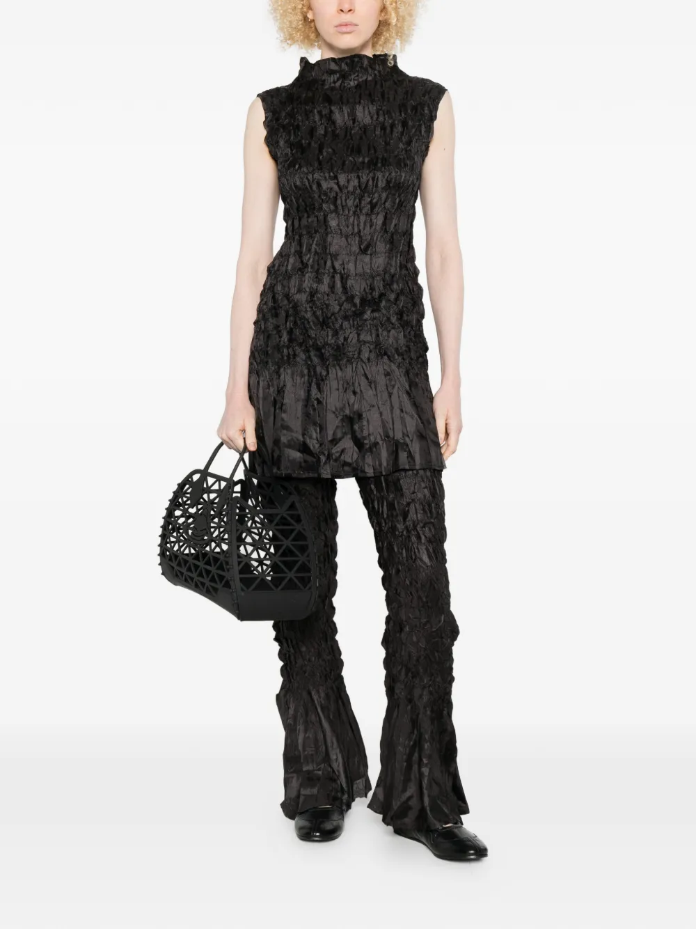  Gongdid Design Ruffled Trousers - Black 